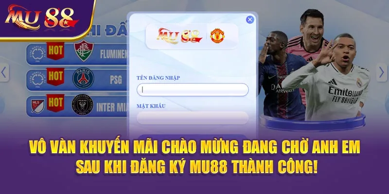 Điền thông tin để đăng nhập MU88.